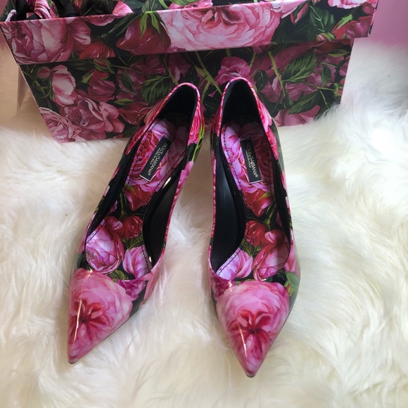 【sold】New Authentic Dolce&Gabbana Floral Pumps - Picture 3 of 8